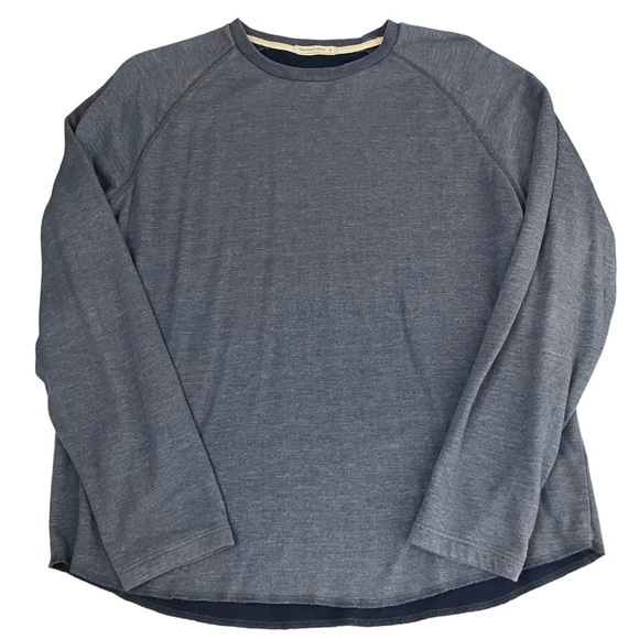 Marine Layer Double Knit Baseball Raglan Blue Large - Picture 12 of 14